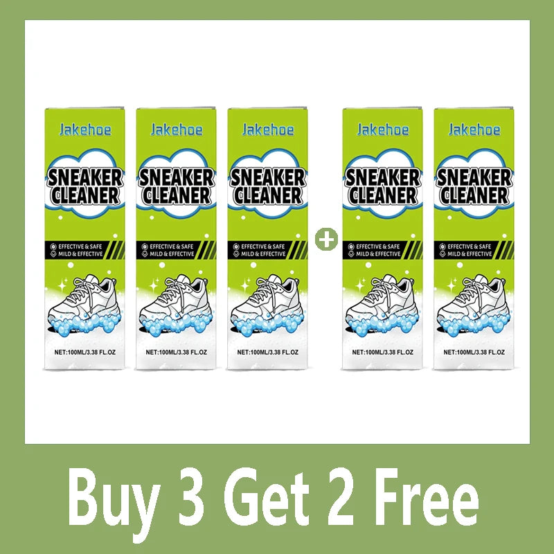 White Shoe Cleaner Sneaker Cleaning Kit Foam Cleaner Shoe Whitener Stain Remover Waterless Yellowing Remover 100ml Deep Clean
