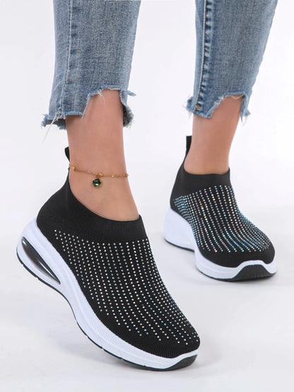 Spring new women's sports shoes, fashionable, breathable, lightweight, non-slip, wear-resistant, casual sports shoes, flat shoes