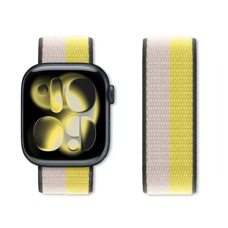 Nylon Loop for Apple Watch Band S11 46mm 40mm 44mm 45mm 42mm 41mm 49mm Smart Belt Bracelet for IWatch 11/10/9/8/7/6/SE/5/4 Strap