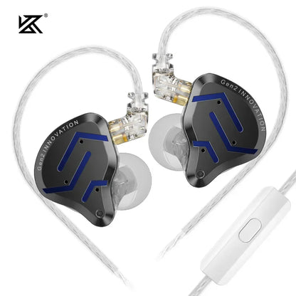 KZ ZSN Pro 2 Hybrid Drive 1BA 1DD in Ear Earphones HIFI Bass Headset Monitor Earbuds Sport Game Headphone EDXPROX ZS10PRO