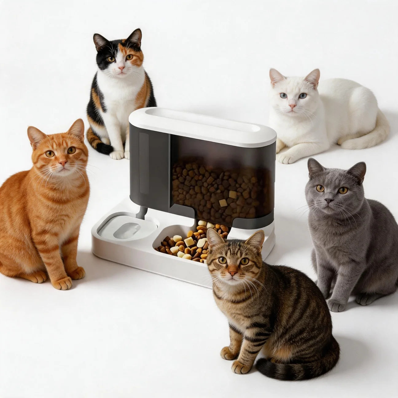 Automatic Pet Feeder Water Bowls Food Intelligent Electric Pet Food Dish Smart Timer Dog Bowl All-in-One Feeding Station