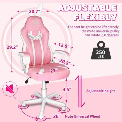 v Gaming Chair for Kids,Teens Gamer Chair, Adults Computer Chair for Girls,Video Game Chairs, Gamer Ergonomic PC Chair,Multi-c