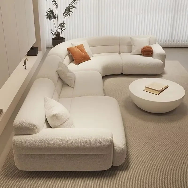 Factory Wholesale Modern Nordic Simple Velvet Fabric Sofa Suitable for Large Family Fabric for Modern Living Room