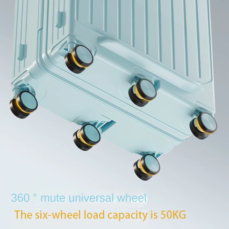 Children's luggage Six Wheels Reinforcement Can Sitting and Riding Parent Child 20-inch Boarding box Boy and Girl Trolley case
