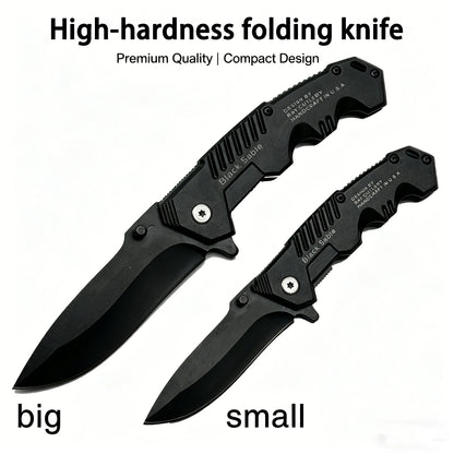 This multi-functional all-in-one folding knife is a portable tool for outdoor camping, hiking, survival, and household peeling