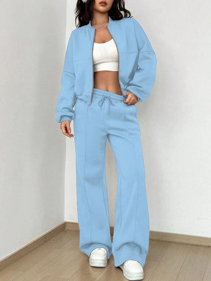 Fashion Two-piece Women's White Sports Suit Loose Sports Shirt+casual Pants Sets Sportswear Women Clothes Tracksuit Women Outfit