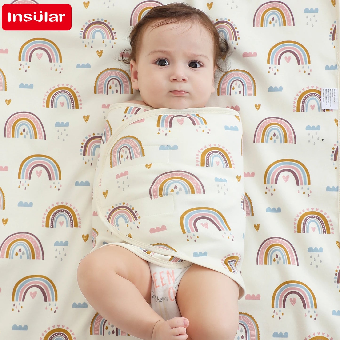 Bilayer Baby Wrap Blanket Newborn Baby Swaddle Tie Anti Startle Jump Blanket Summer Thin Cotton Soft Diaper Changing Blanket