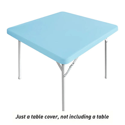 Square Fitted Table Cover Elastic Tablecloth Stretch Spandex Tables Top Cover Table Topper Cap for Dining Kitchen Home Party