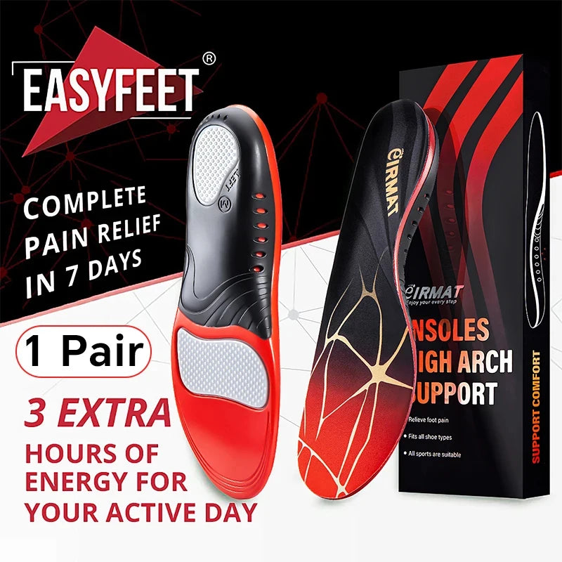 TPU Gel Shock Absorption Premium Orthopedic Sport Insoles for Feet Breathable Sole Pad Sport Arch Support Feet Pain Care Insole