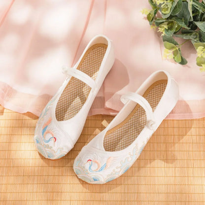 Embroidery Old Beijing Cloth Shoes Streetwear Embroidery Casual Vintage Cheongsam Autumn Sneakers Women Shoes Ethnic Style