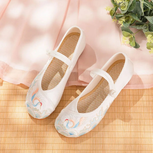 Embroidery Old Beijing Cloth Shoes Streetwear Embroidery Casual Vintage Cheongsam Autumn Sneakers Women Shoes Ethnic Style