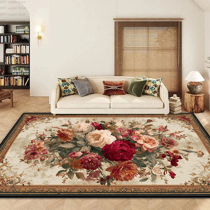 Nordic Luxury Floral Living Room Carpet Decoration Home Fluffy Washable Rug for Bedroom 200x300 Customizable Soft Floor Mats