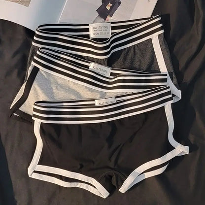 Women's Low-Waist Boxer Boyshort Panties Single Piece Comfortable Breathable Sport Underwear Ladies Intimate Lingerie Women's pa
