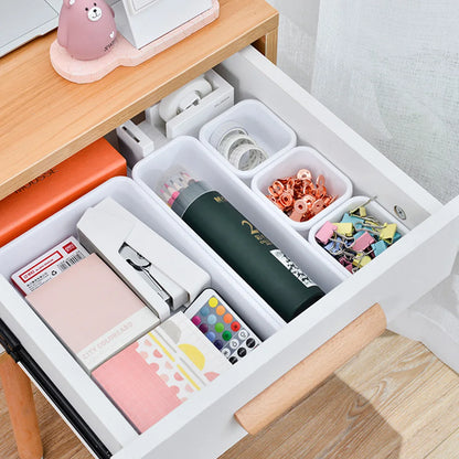 Closet  Cover Storage Drawer Storage Box Kitchen Bathroom Storage Trays Sundries Jewellery Holder 8pc/set Make Up Organizer Box