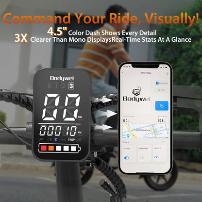 Bodywel T16Pro Folding Electric Bike | 250W Motor 14-Inch Wheels | Commuter E-Bike with Disc Brakes