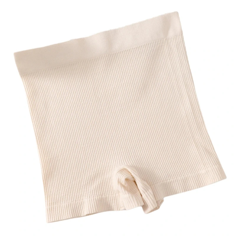 1Pc Women Boyshort Panties Ribbed Seamless Underwear Mide Rise Panties Breathable Safety Short Pants Female Sports Intimates
