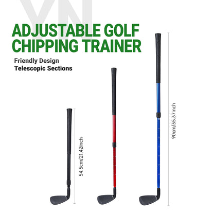 Adjustable Golf Chipping Trainer Golf Clubs 22-37" - Lightweight ABS Clubhead for Beginners, 3 Color Options, Youth & Adult Use