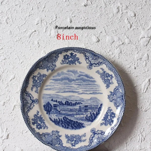 European style tableware, British castle ceramics, Western food steak plates, coffee cups, decorations, dinner plates, desserts,