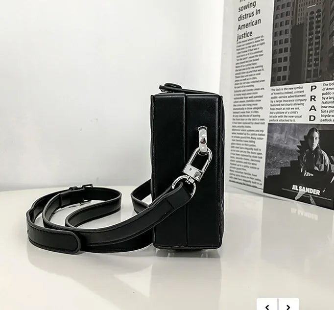 Trendy Brand Box Shape Bag for Man Woman 2026 New Small Square bag Pu Leather Shoulder Crossbody Bags Unisex Fashion Phone Purse