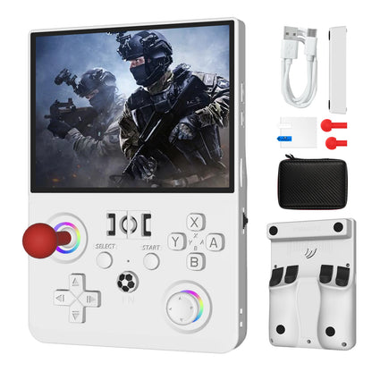 New R63 Max2 Retro Handheld Game Console Linux System 4.5 Inch IPS Screen 64G/128G Portable Pocket Player Built-in 18000+ Games
