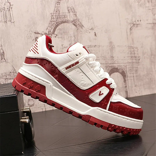 Designer Wedding Party Men Shoes Autumn Fashion Casual Sneakers Man Thick Bottom Walking Office Leisure Loafers Shoes for Men