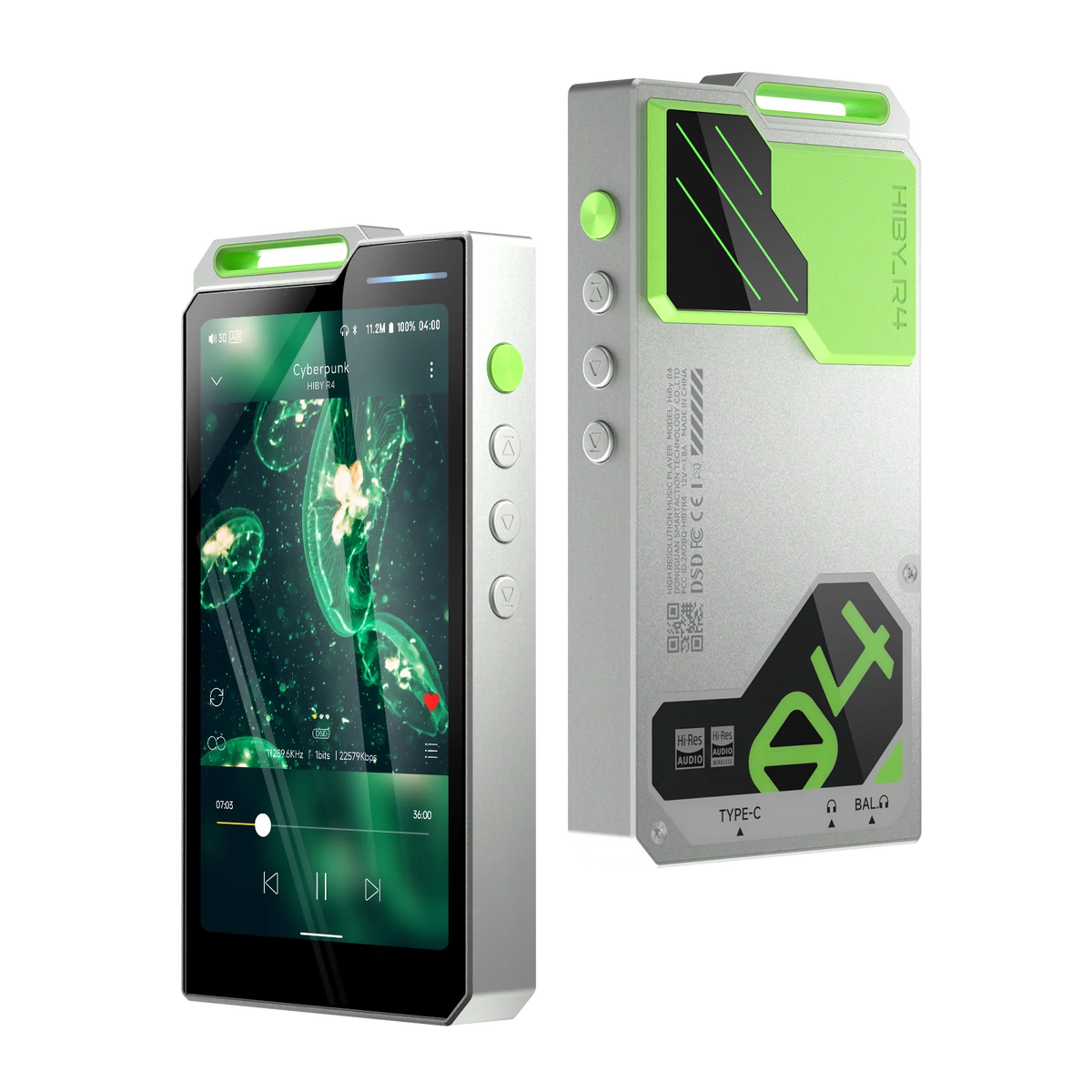 HiBy R4 Android 12 HiFi Music Player Bluetooth WiFi DSD256 MQA 16x USB DAC Headphone AMP 11hr 4.7'' ES9018Q2M*4 Snapdragon 665