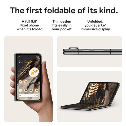 Google Pixel Fold - Unlocked Android 5G Smartphone Grade 1-4 Refurbished Used Phone Genuine  Includes Charging Cable