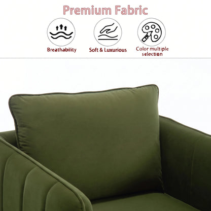 32.68-inch Comfortable Single Sofa With A Medieval-modern Style Featuring Comfortable Cushions and Backrests Suitable For Bedrooms Offices or Reading Spaces
