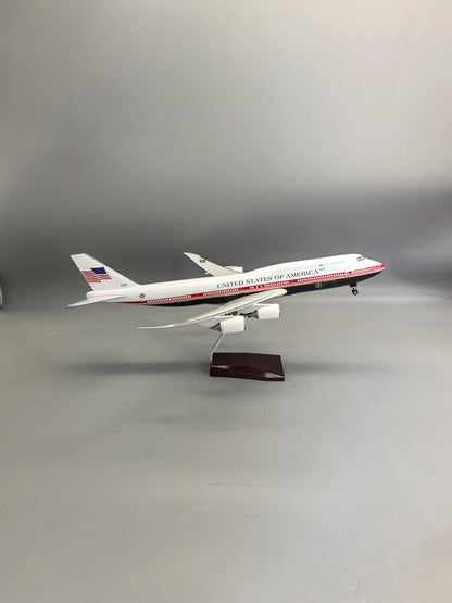 New 47cm Large Scale American Air Force One B747 Airplane Model Kit with Stand for Adult Aviation Souvenir Gift or Plane Toy