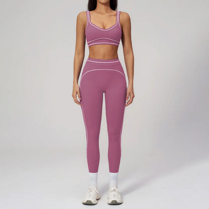 Yoga Suit 2PCS Women Tracksuits Sports Outfits Gym Clothes Running Sports Bra Suits Female Workout Yoga Clothes Athletic Wear