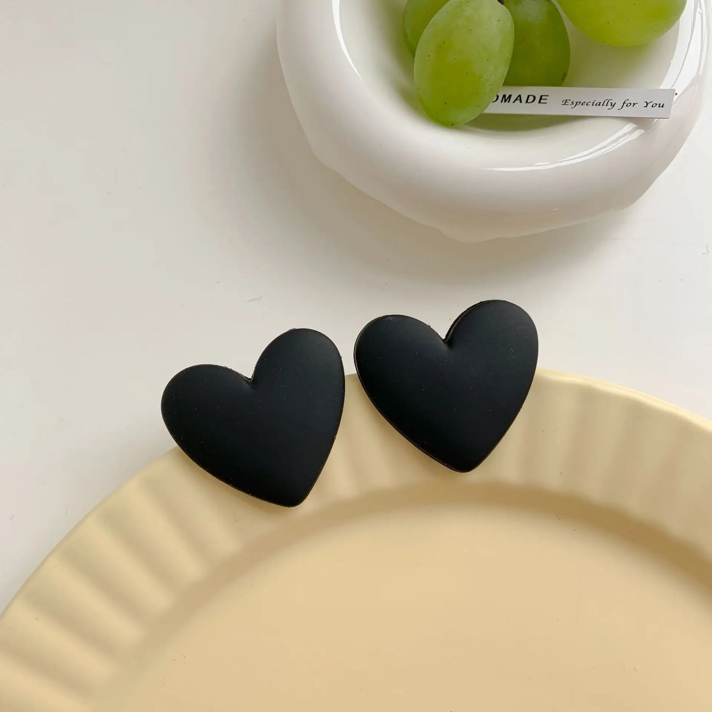 Simple Big Round Star Heart Hoop Earrings For Women Geometric Plastic Exaggerated Earring Hyperbole Trendy Ring Earrings Jewelry