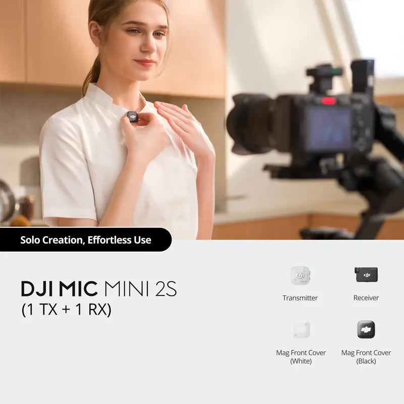 DJI Mic Mini 2S Microphone In Stock Brand and New 28-Hour Internal Storage Fast Charging Two-level AI Noise Canceling