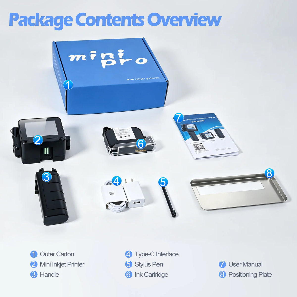 Mini Detachable Handheld Inkjet Printer MD16 Portable Compact Wireless Printing Device for Photos And Documents
