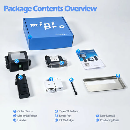 Mini Detachable Handheld Inkjet Printer MD16 Portable Compact Wireless Printing Device for Photos And Documents