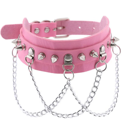 1pc Harajuku Gothic Spike Rivet Star Necklaces Collares Hip Hop Rock