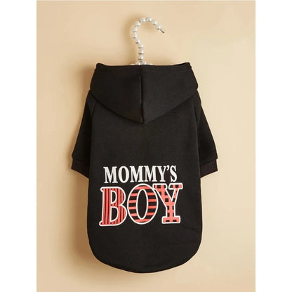 Pet Clothes for Dog Cat Puppy Hoodies Coat MOMMY'S BOY Sweatshirt Dog  Outfits for Small Medium Dog Cat