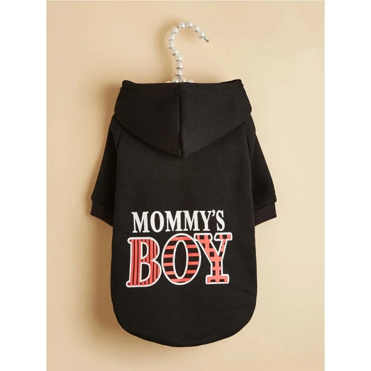 Pet Clothes for Dog Cat Puppy Hoodies Coat MOMMY'S BOY Sweatshirt Dog  Outfits for Small Medium Dog Cat