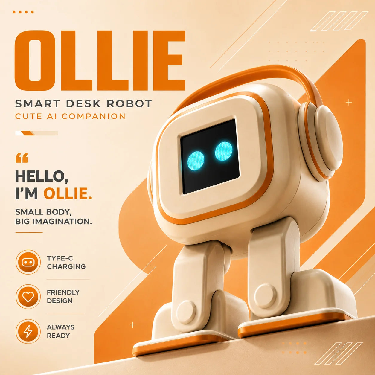 New AI Robot | Smart Chatbot,Voice Interaction, Emotional Companion, Singing & Dancing Desktop Toy Gift