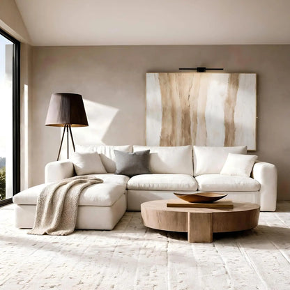 Modular Cloud Sectional Sofa, No Assembly Boneless Couch, High Back Pillows, Living Room & Apartment Durable Fabric, Customized