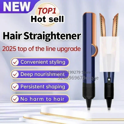 2-in-1 Hair Straightener and Dryer Combo - Negative Ion Heating Flat Iron for Quick, Long - Lasting Hair Styling at Home，salon