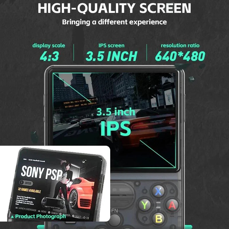 Mini R36S Retro Handheld Game Console | Linux ArkOS System, IPS Screen & 20,000 Games | Compatible with PS1, PSP, GBA, SNES, N64 & More