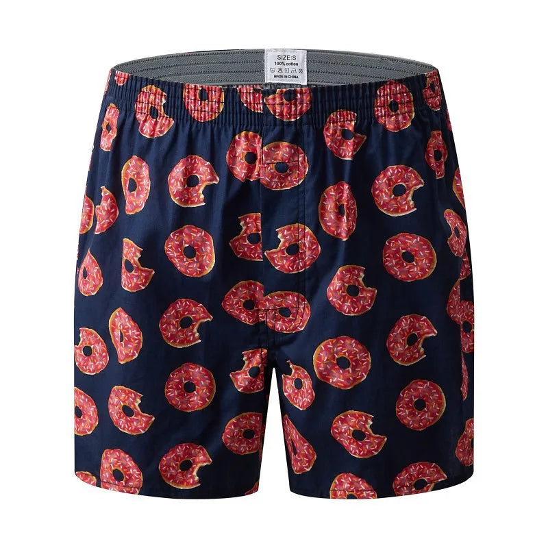 1PC 100% Cotton Men's Underwear Soft Comfortable Men's Underwear Men's Shorts Home Loose Stretch Men's Aloe Pants Boxer Briefs