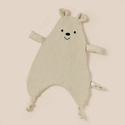 Cute Bear Baby Cotton Comforter Blanket Newborn Sleeping Dolls Rabbit Ears Sleep Toy Soothe Appease Towel Bibs Saliva Towel New