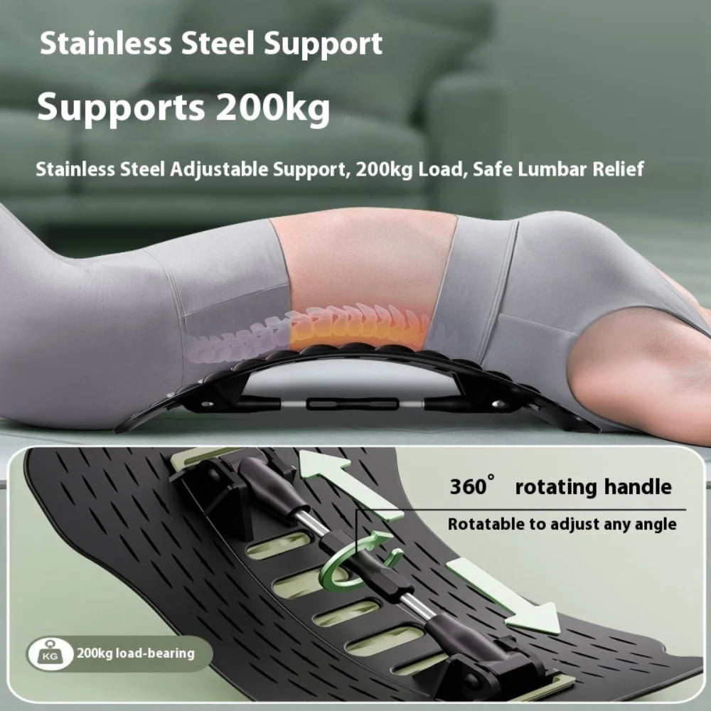Lumbar Stretcher Device for Lower Back Pain Lower Device for Back Opening Yoga Spine Correction Pillow for Back Chiropractic