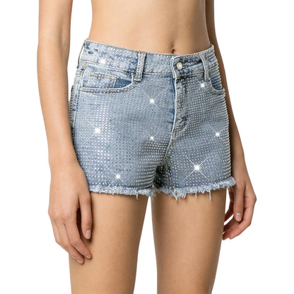 High Waist Distressed Denim Shorts Female Jeans Womens Jeans Shorts Vintage Y2K Punk Style Embroidered Hot Pants