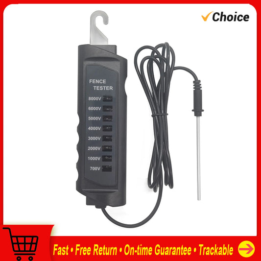 FT-891 Electric Fence Tester 700-8000V Electronic Fence Pulse Voltage Detector Ultimate Safety Suitable for Horse Dairy Far