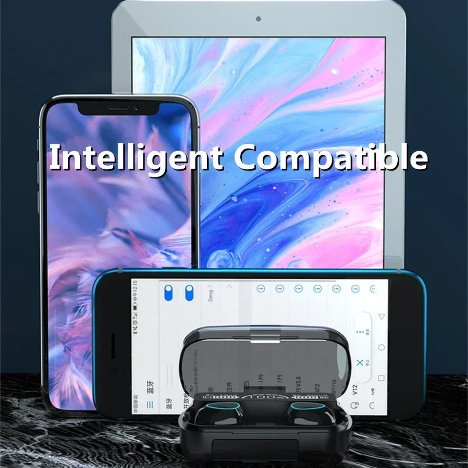 M10 TWS Bluetooth 5 3 Wireless Earphones 3500mAh Charging Box 9D Stereo Sports Waterproof Earbuds with Microphone for Daily Use