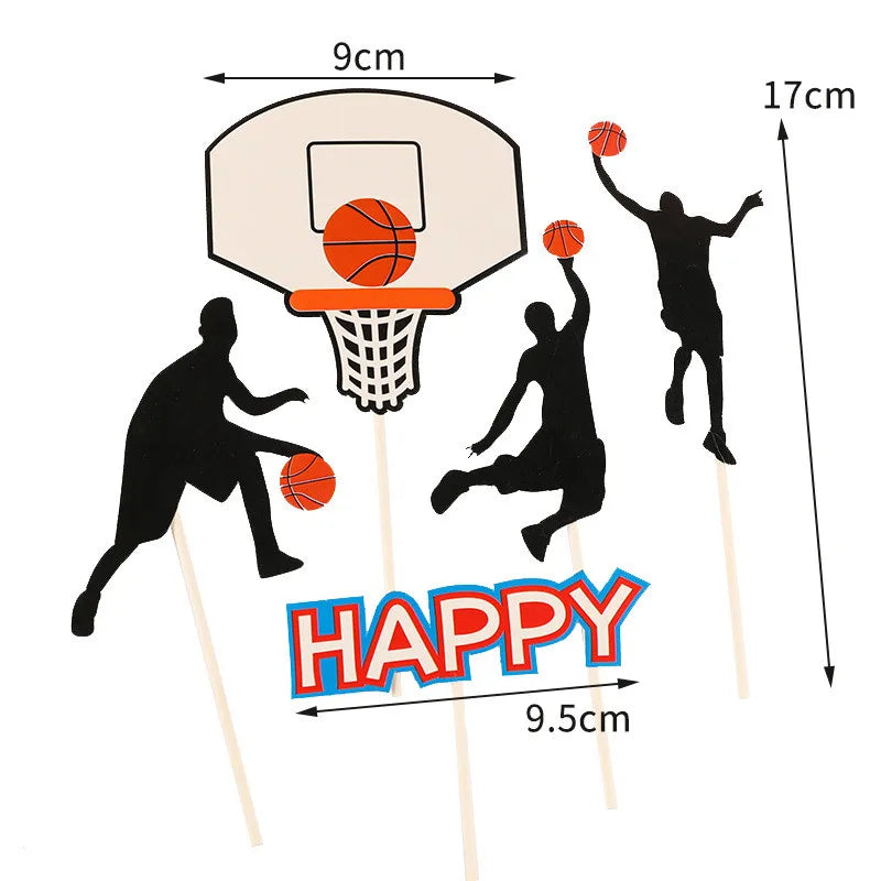 Football Cake Topper Boy Girl Soccer Happy Birthday Cupcake Toppers Party Dessert Wedding Decoration Baby Shower Baking Supplies