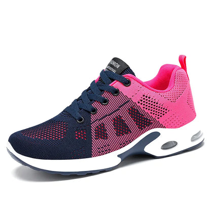 Spring Autumn Women Mesh Breathable Sports Shoes Lady Non-slip Running Shoes Adult Student Commuter Casual Shoes Everyday Casual