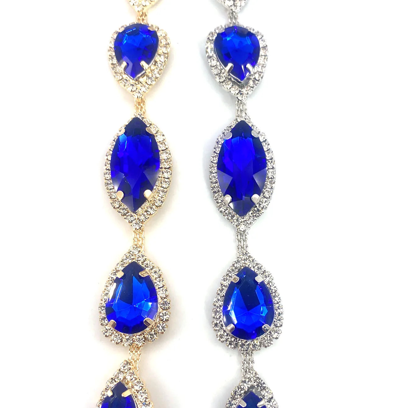 1pc Blue Droplet Fashion Body Chain Women's Chest Chain Summer Party Beach Accessories